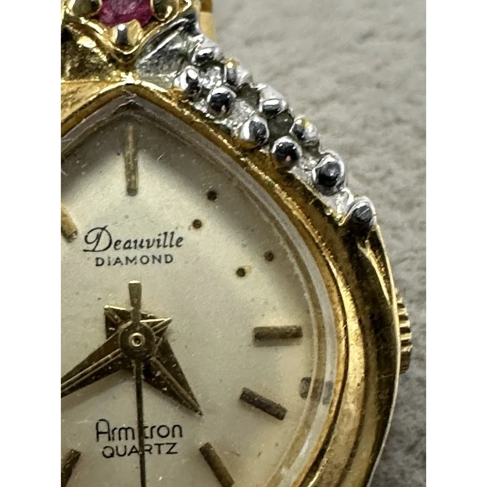 Armitron Deauville Diamond Ruby New Battery Ladies‎ Watch 16MM 5.75